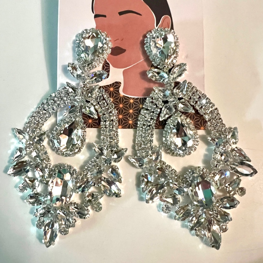 Crystal Rhinestone Bedazzled Earrings
